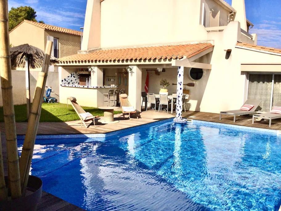 La Maison Du Bonheur F5 Jardin Et Piscine Narbona Esterno foto